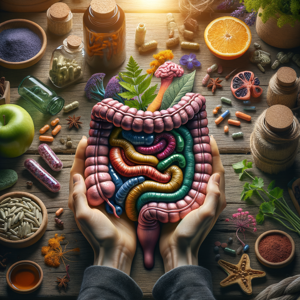 Imagem ilustrativa de um intestino com flora intestinal equilibrada e saudável.