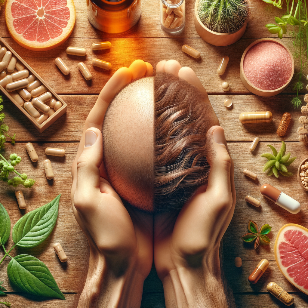 Imagem ilustrativa dos mecanismos da alopecia androgenética e dos tratamentos capilares.